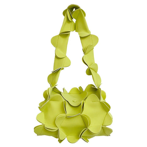 3D Petal Soft PU Shoulder Bag