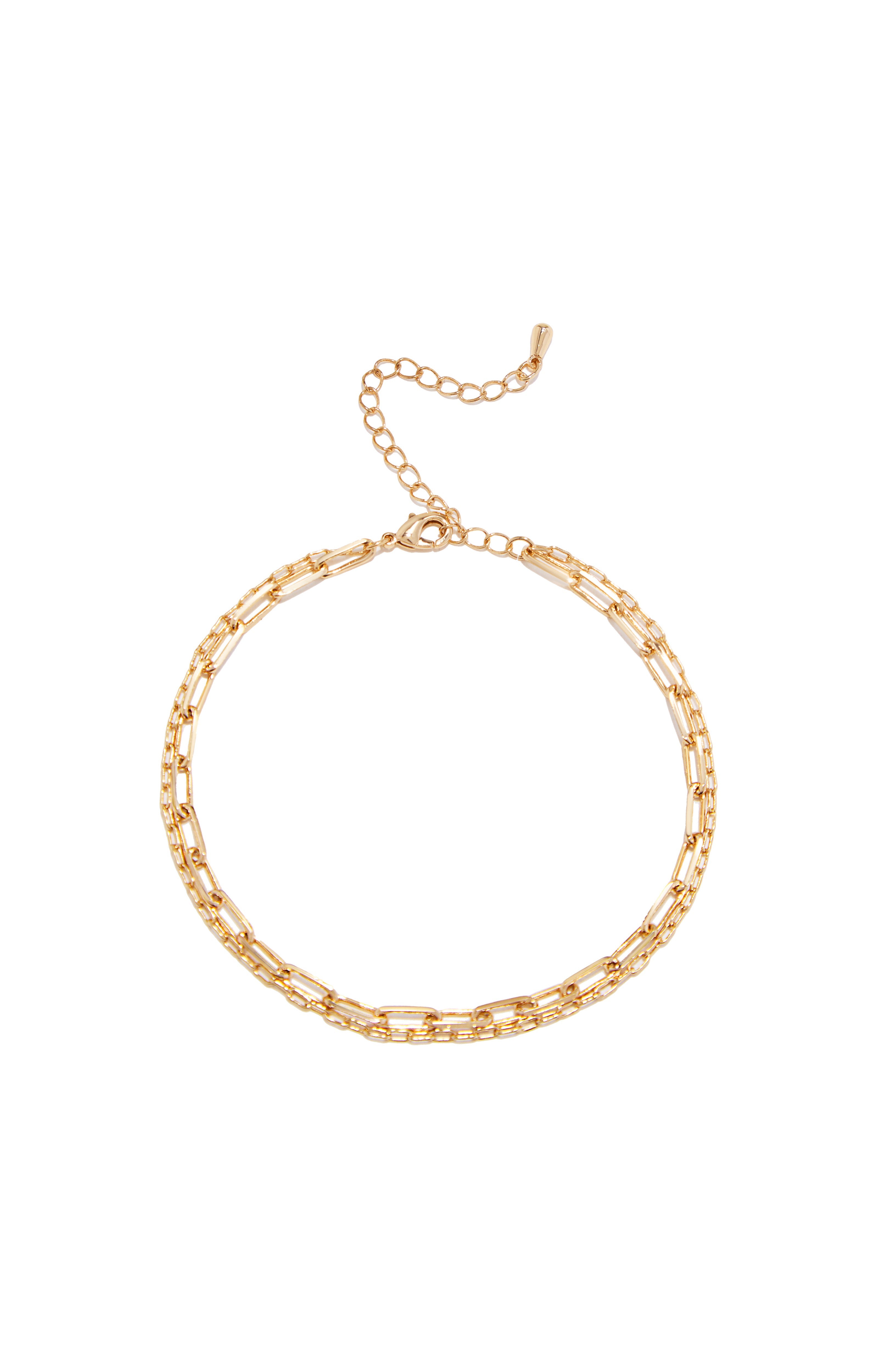 Melany Layered Anklet - Gold
