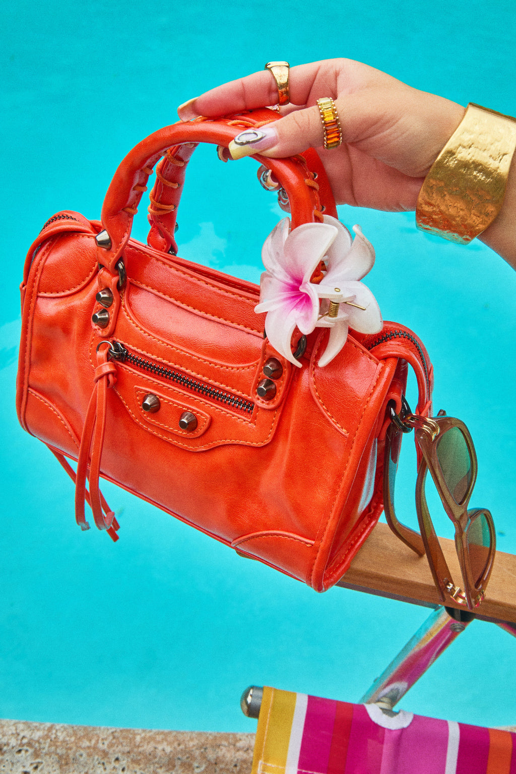 Natalie Crossbody Shoulder Bag - Orange